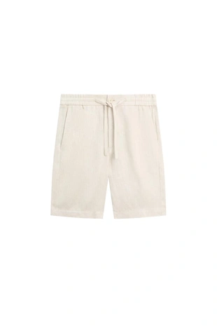 Льняные бермуды с эластичным поясом- Заказать в России