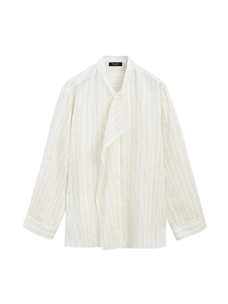 Рубашка с полосками и завязкой