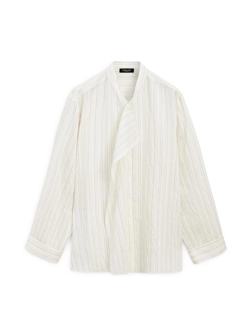 Рубашка с полосками и завязкой