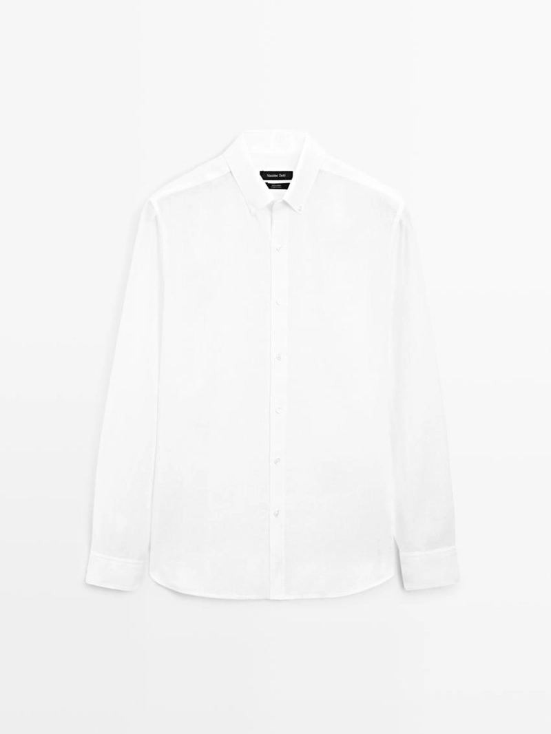 Рубашка свободного кроя из 100% льна