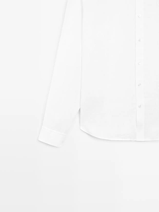 Рубашка свободного кроя из 100% льна- Заказать в России