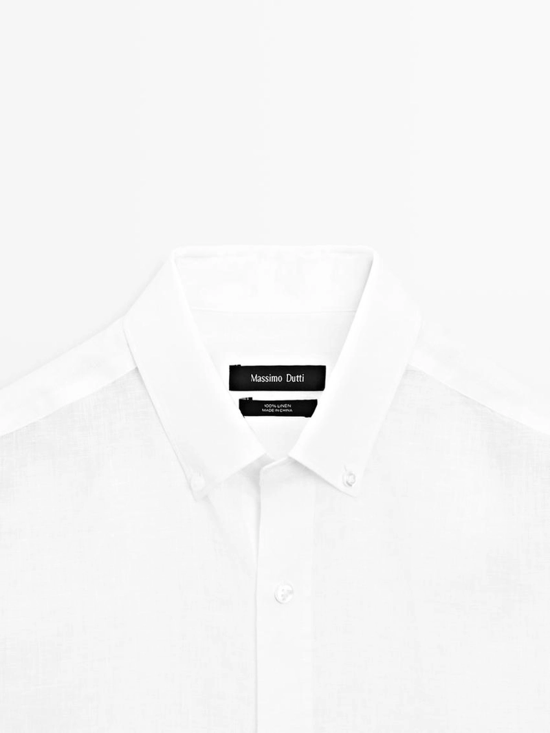 Рубашка свободного кроя из 100% льна