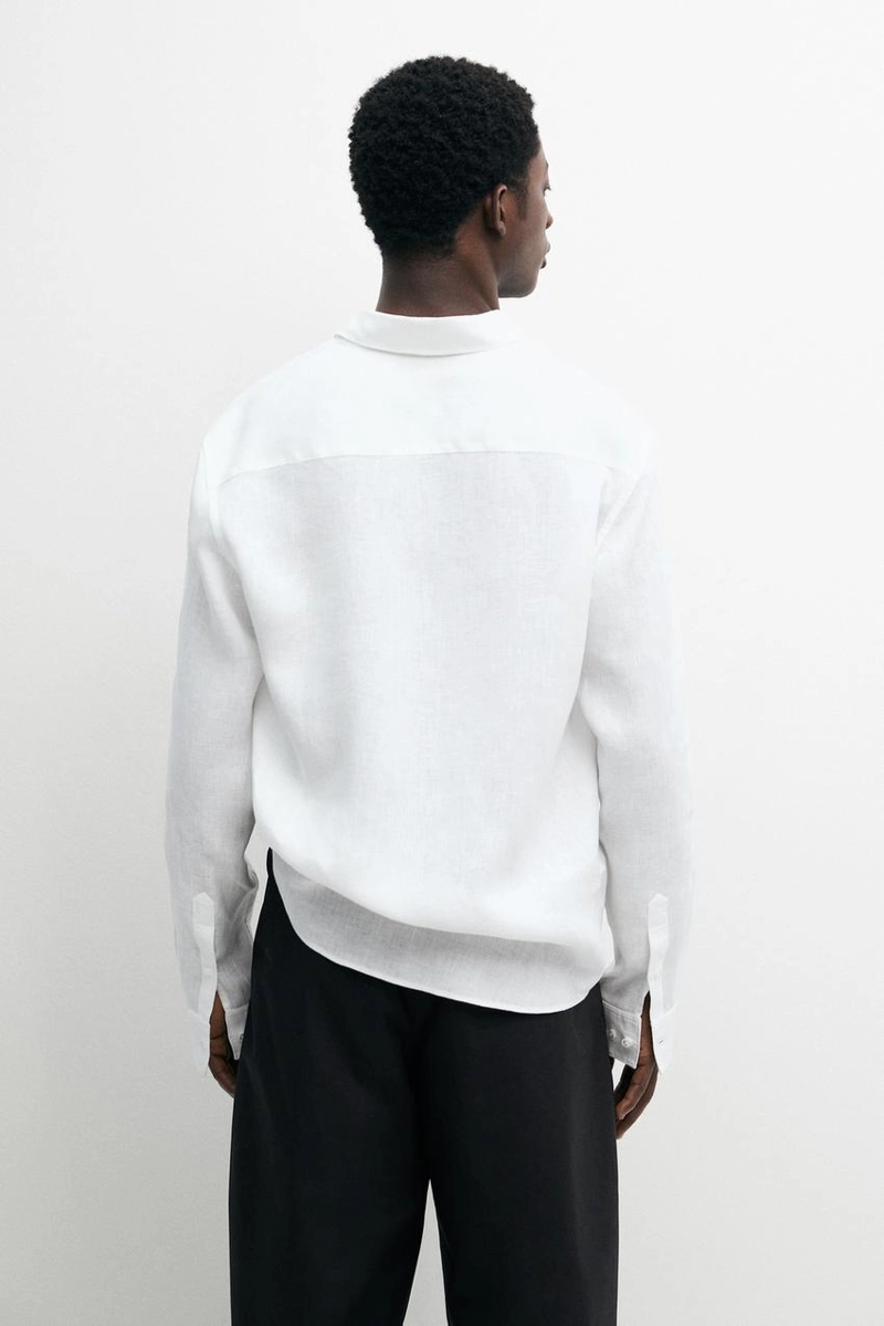 Рубашка свободного кроя из 100% льна