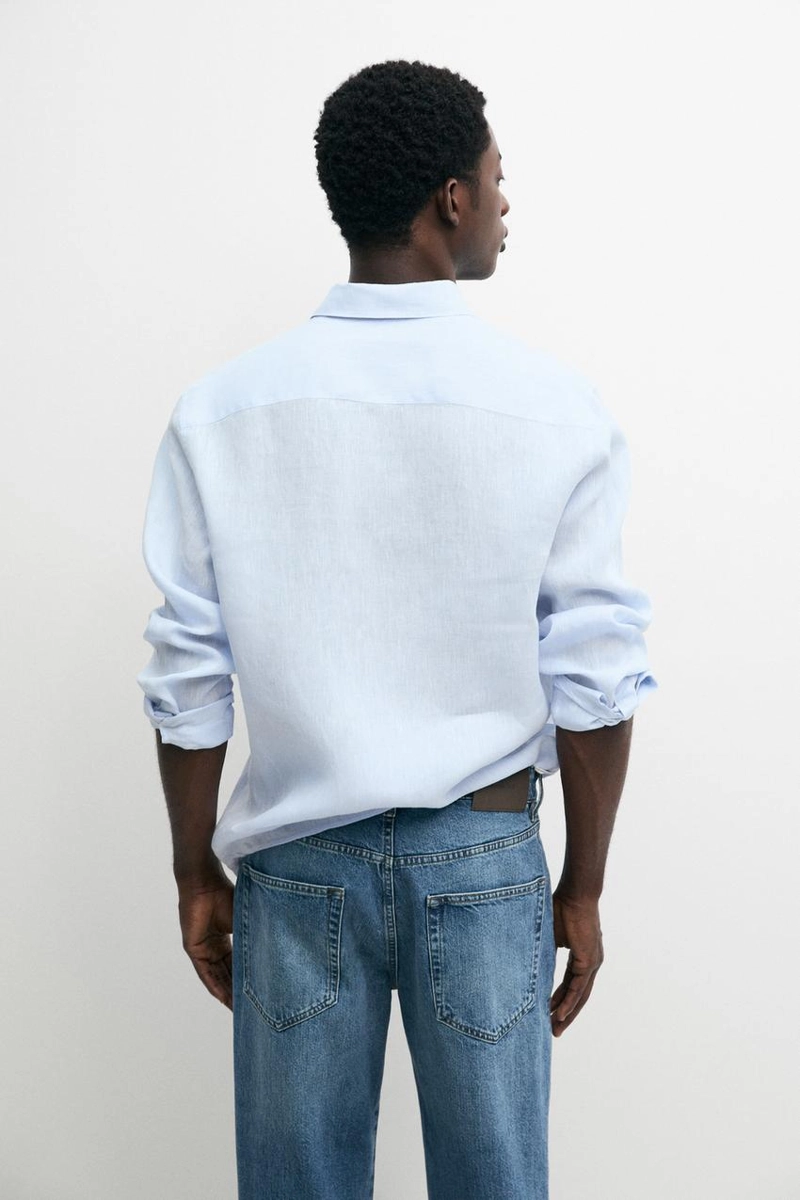 Рубашка с регулярной посадкой из 100% льна