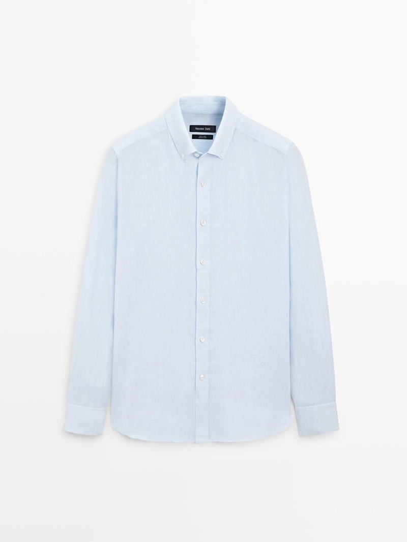 Рубашка с регулярной посадкой из 100% льна