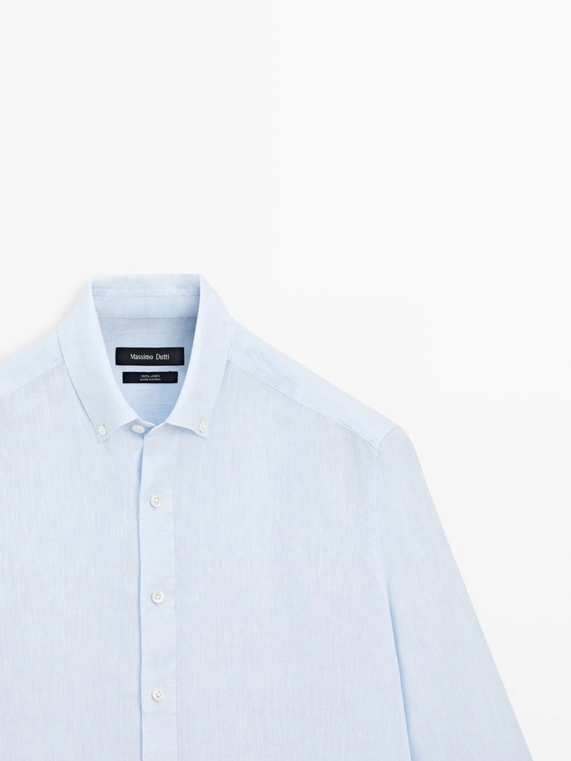 Рубашка с регулярной посадкой из 100% льна