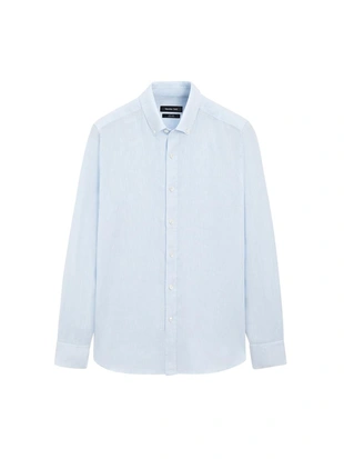 Рубашка с регулярной посадкой из 100% льна- Заказать в России