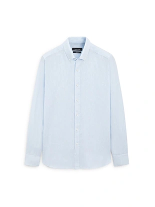 Рубашка с регулярной посадкой из 100% льна- Заказать в России