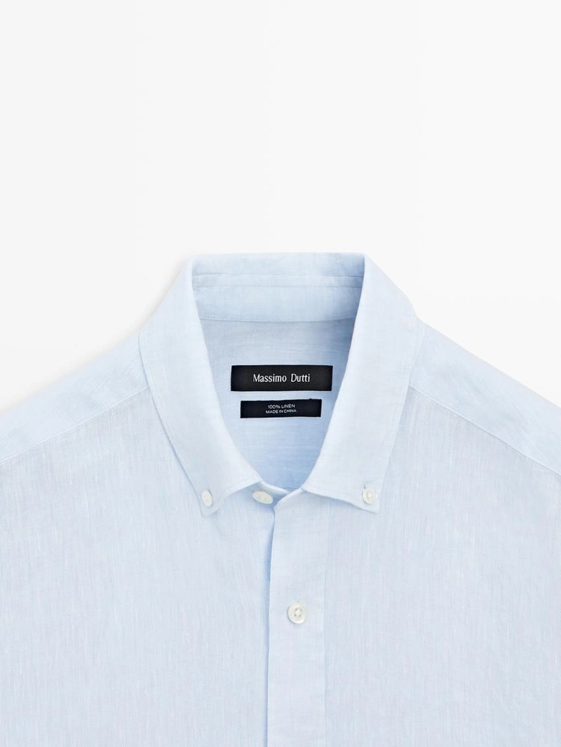 Рубашка с регулярной посадкой из 100% льна