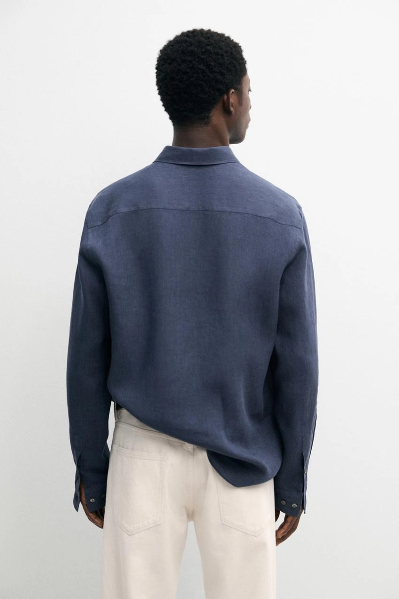 Рубашка из 100% льна свободного кроя