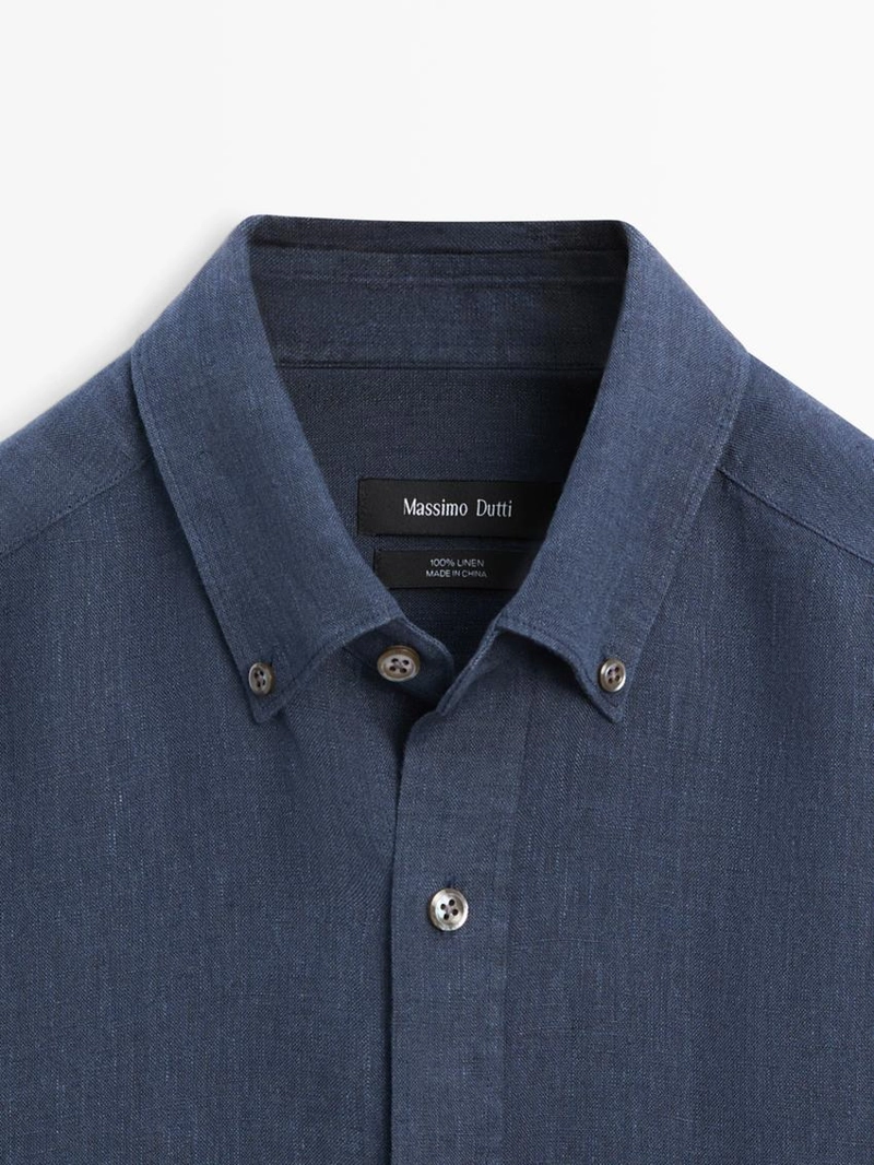 Рубашка из 100% льна свободного кроя