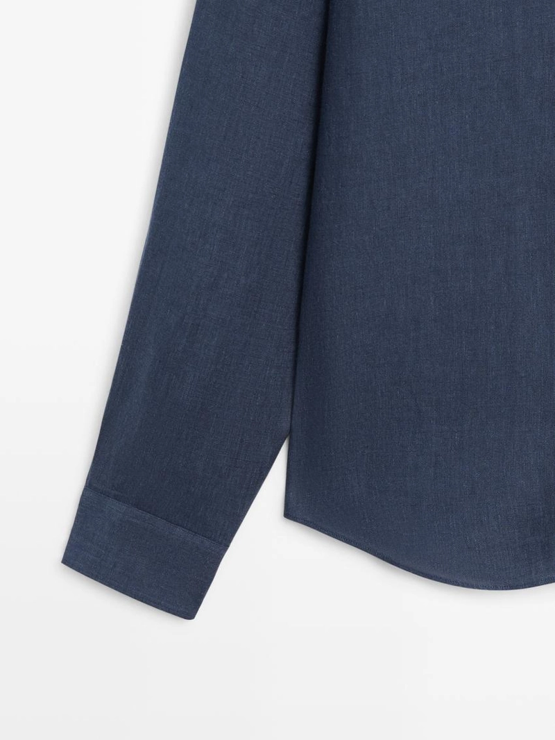 Рубашка из 100% льна свободного кроя