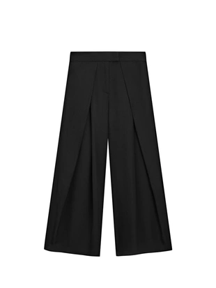 Брюки из атласа с защипами- Заказать в России