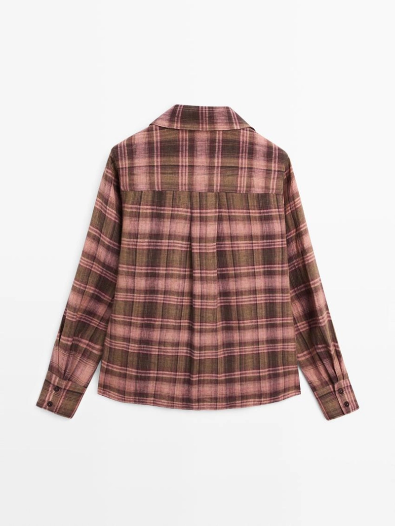 Рубашка из 100% льна в клетку