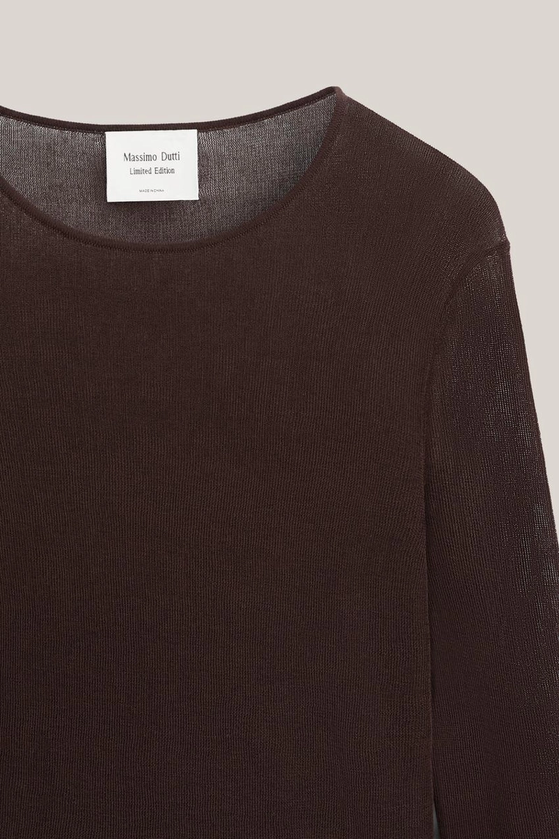 Прозрачный топ из шелково-шерстяной смеси - лимитированная коллекция