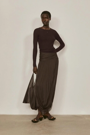 Прозрачный топ из шелково-шерстяной смеси - лимитированная коллекция- Заказать в России