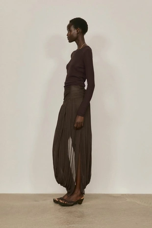 Прозрачный топ из шелково-шерстяной смеси - лимитированная коллекция- Заказать в России