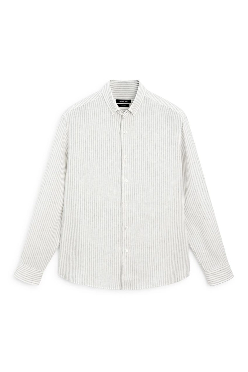 Рубашка из 100% льна с пинстрайпами