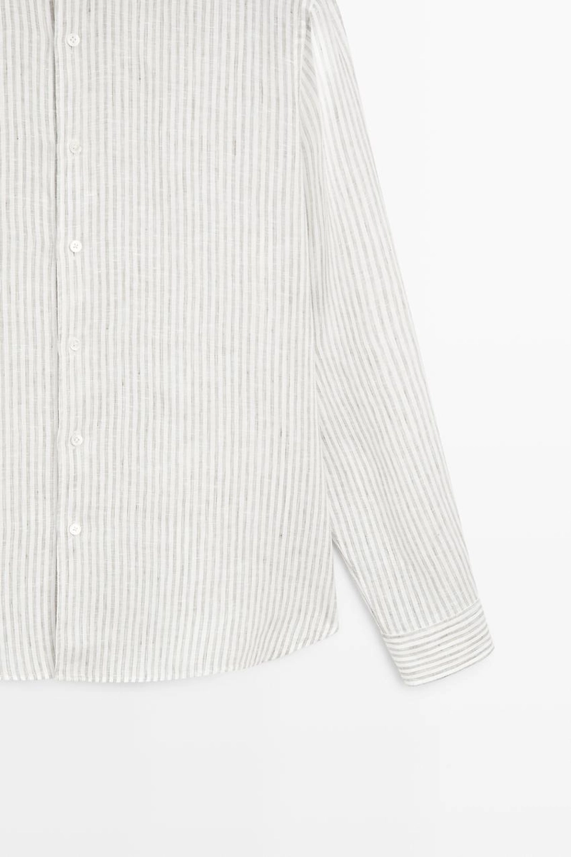 Рубашка из 100% льна с пинстрайпами