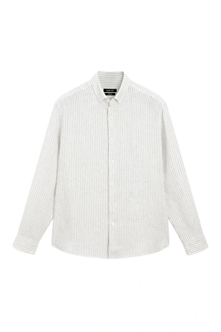 Купить Massimo Dutti Рубашка из 100% льна с пинстрайпами