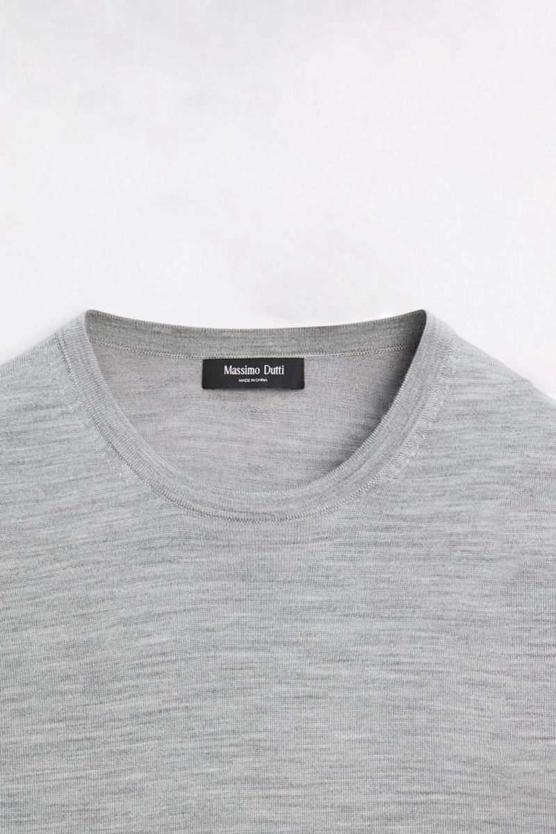 Вязаная футболка из шерстяно-лиоцелловой смеси