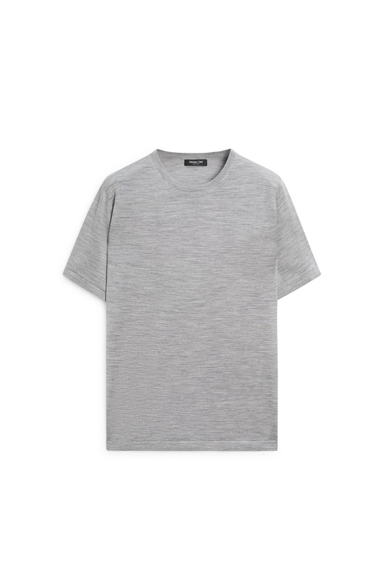 Вязаная футболка из шерстяно-лиоцелловой смеси