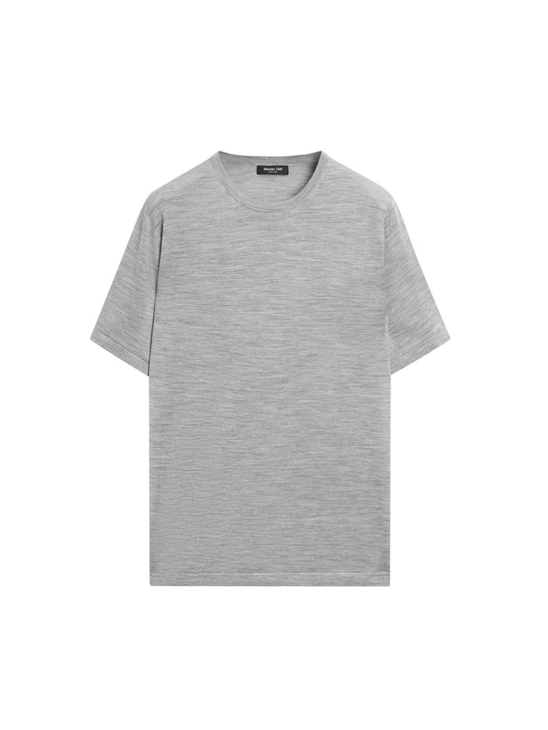 Вязаная футболка из шерстяно-лиоцелловой смеси