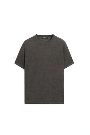 Вязанная футболка из шерстяной смеси- Заказать в России