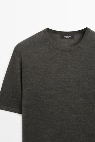 Вязанная футболка из шерстяной смеси- Заказать в России