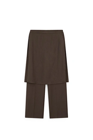 Брюки-юбка на запах из шелковой ткани- Заказать в России