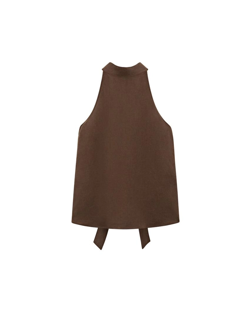 Топ на завязках из льна