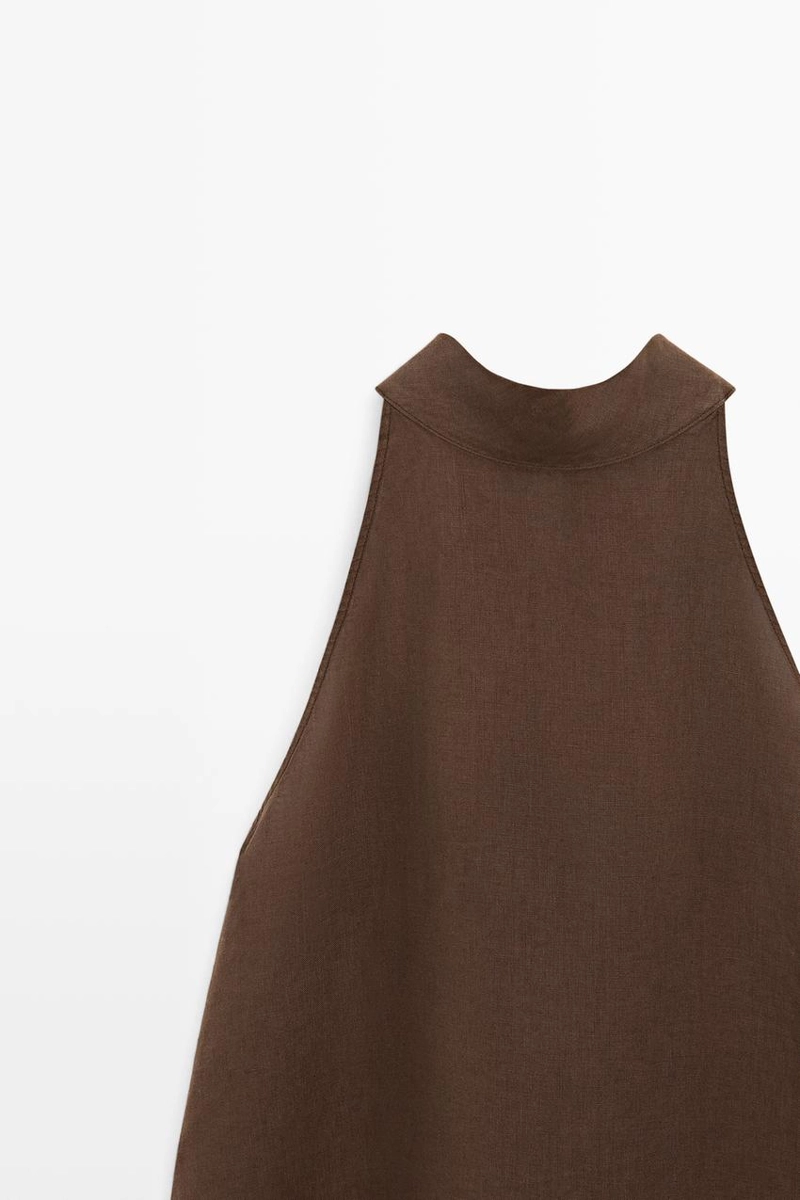 Топ на завязках из льна