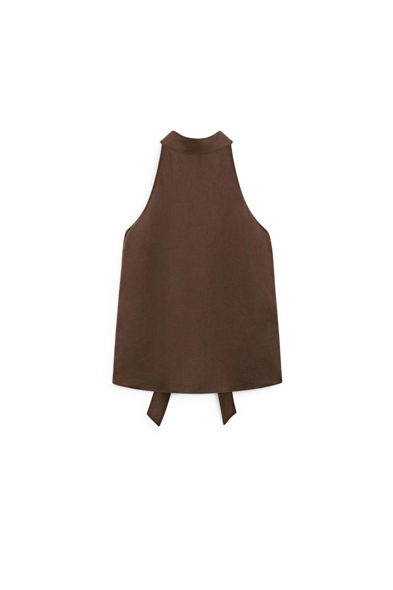 Топ на завязках из льна