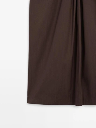 Платье с длинным рукавом и складками- Заказать в России