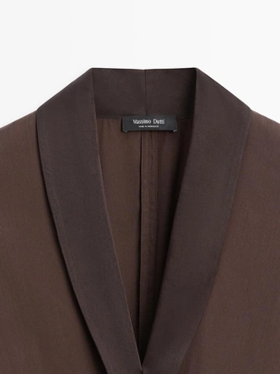 Платье с длинным рукавом и складками- Заказать в России