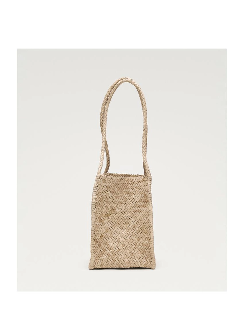 Сумка-ведро из плетеной кожи нубука