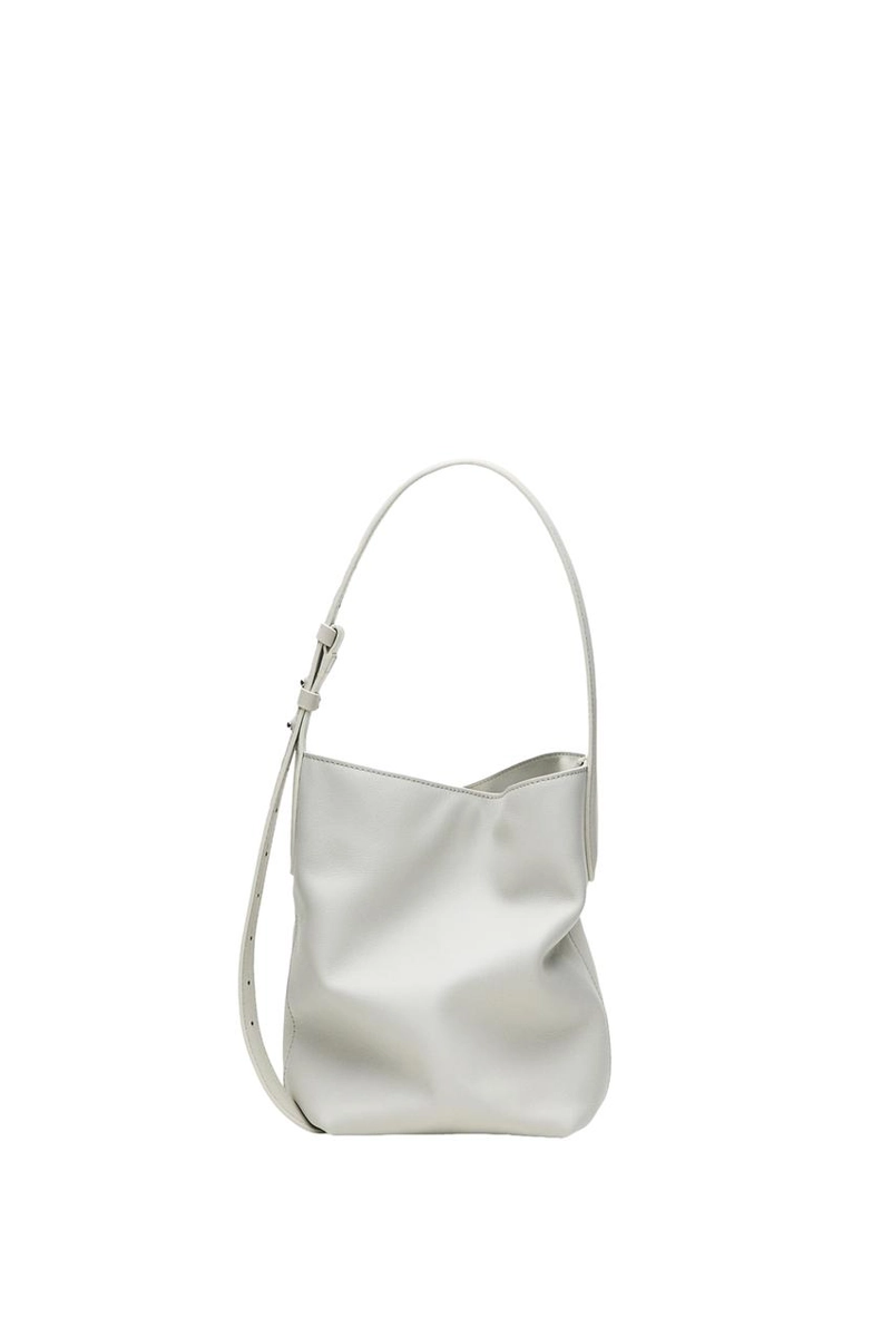 Мини-ведро из натуральной кожи наппа