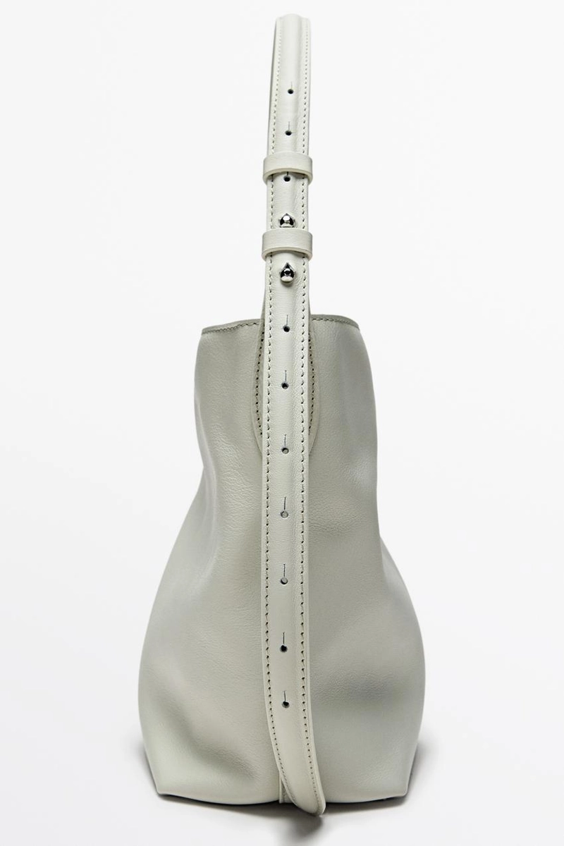 Мини-ведро из натуральной кожи наппа