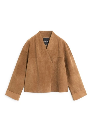 Куртка из замши с двойным покроем- Заказать в России