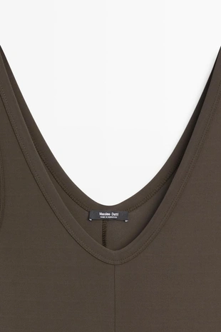 Платье миди с деталями центрального шва- Заказать в России