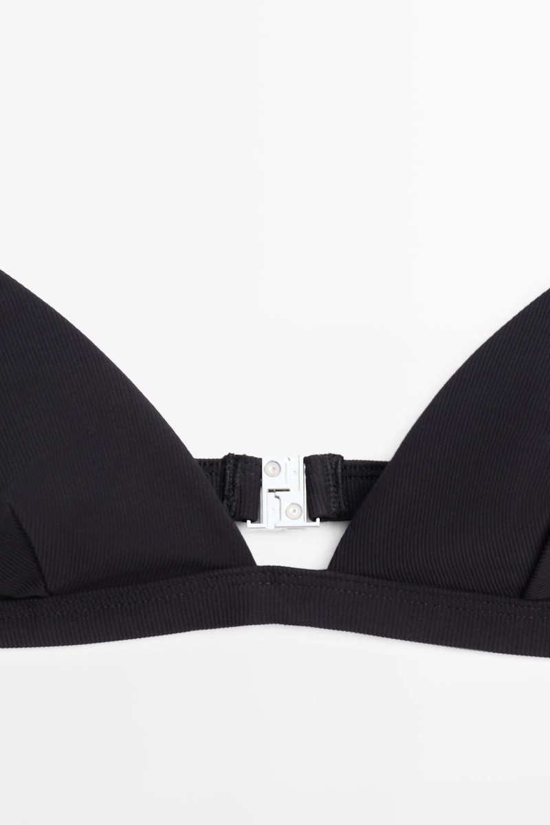 Бикини с гладкой текстурой и металлической застёжкой massimo dutti