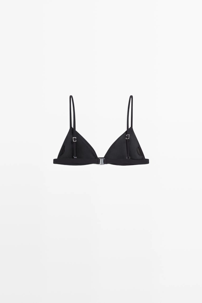 Бикини с гладкой текстурой и металлической застёжкой massimo dutti