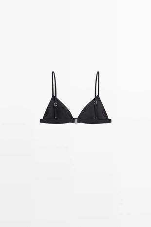 Бикини с гладкой текстурой и металлической застёжкой massimo dutti- Заказать в России