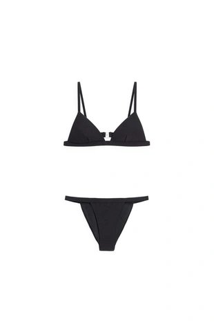 Бикини с гладкой текстурой и металлической застёжкой massimo dutti- Заказать в России