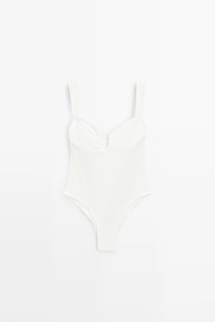 Купальник с прямым вырезом- Заказать в России