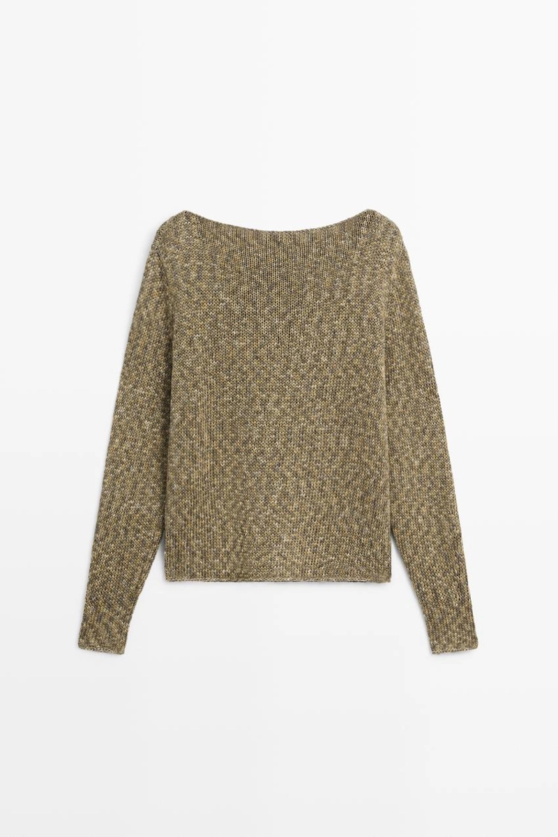 Хлопковый свитер с лодочкой