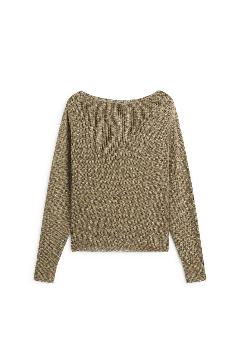 Хлопковый свитер с лодочкой