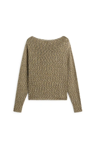 Хлопковый свитер с лодочкой- Заказать в России