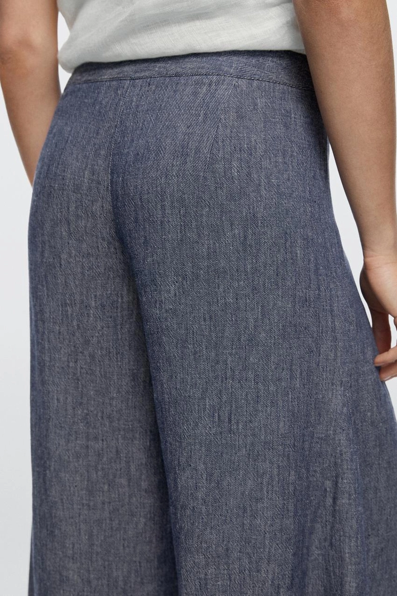 Брюки палаццо с складками