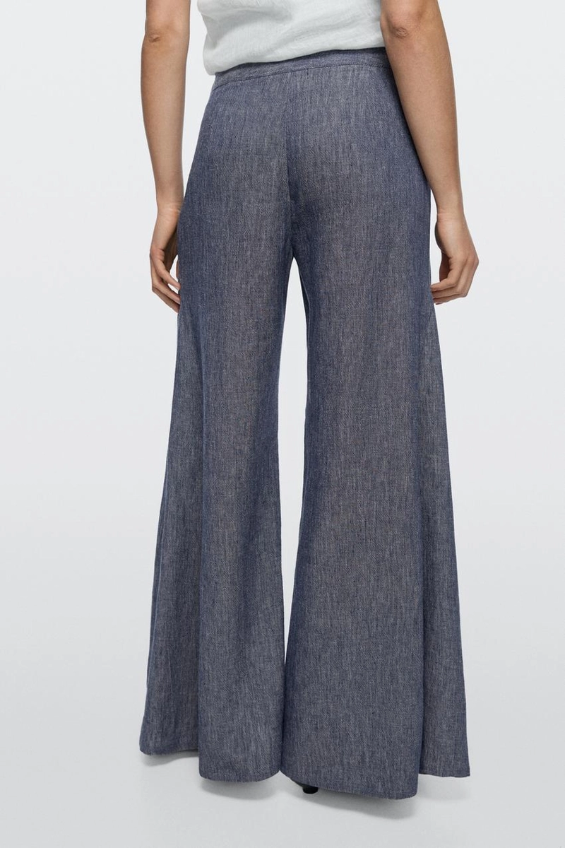 Брюки палаццо с складками